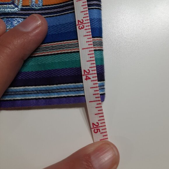 Robert Graham Dress Shirt Multicolor Stripe Geometric Flip Cuff Embroidery Large - Picture 12 of 15